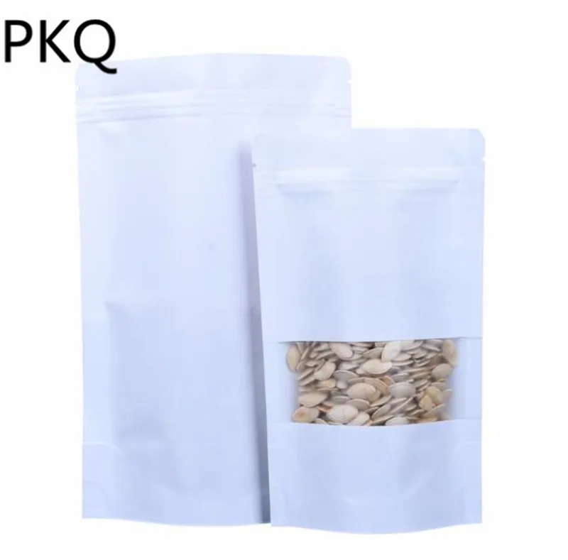 6 шт./компл. белый из крафт-бумаги с замком ЗИП-Лок мешок набор образцов для