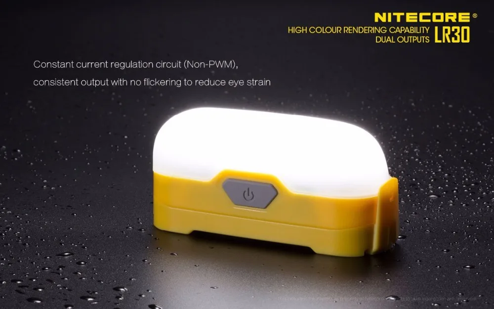 NITECORE LR30 USB Перезаряжаемый Фонарь 6* с высоким индексом светопередачи, светодиодная лампа белого/красного цвета с двойным источником света макс. 205 люмен портативный свет для кемпинга