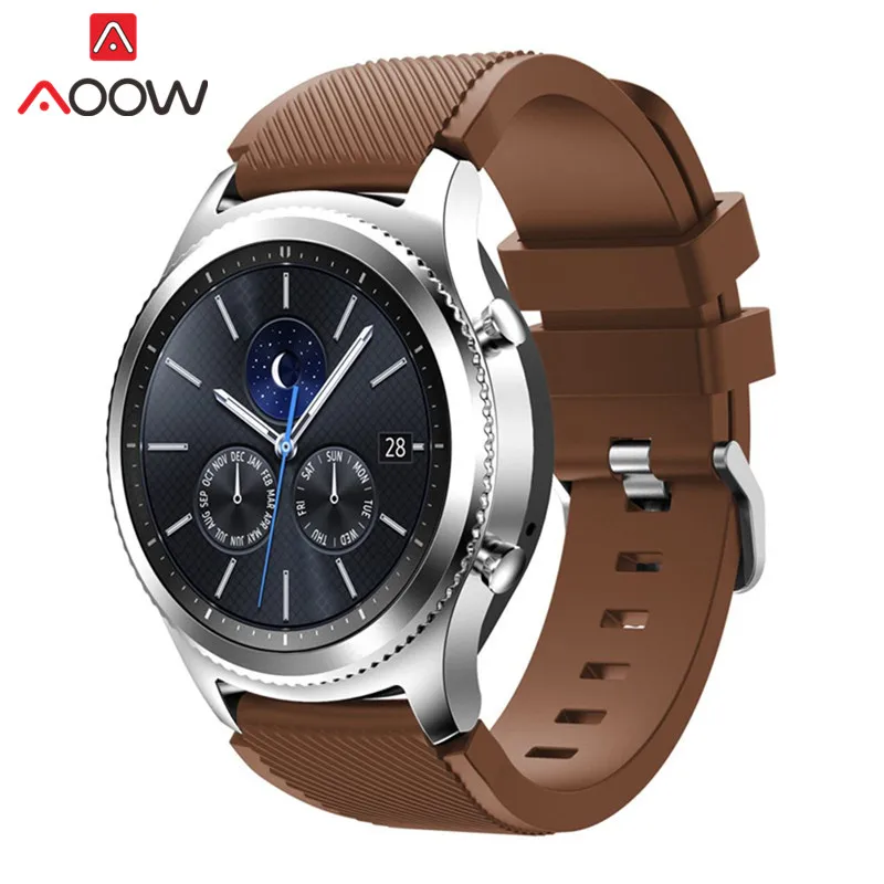 Coffee 22 мм силиконовый ремешок для часов для samsung Galaxy Watch 46 мм huawei Watch GT Активный браслет ремешок для gear S3 Frontier Classic - Цвет ремешка: Coffee