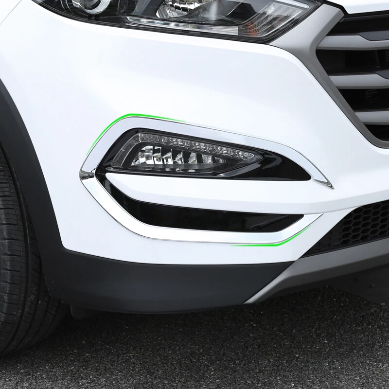 Для Hyundai Tucson 2015 2018 ABS Хромированная Автомобильная передняя противотуманная фара