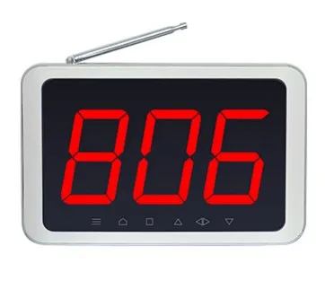 Беспроводной дисплей системы очереди кофейня официант сервис вызова приемник с