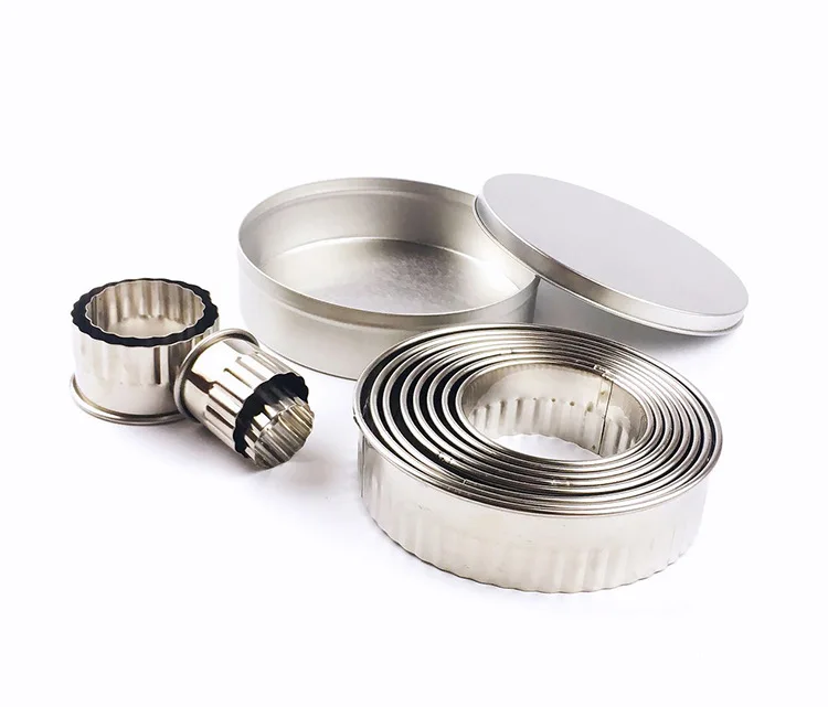 12 шт./лот клецки обертка форма резак инструмент нержавеющая сталь круглый