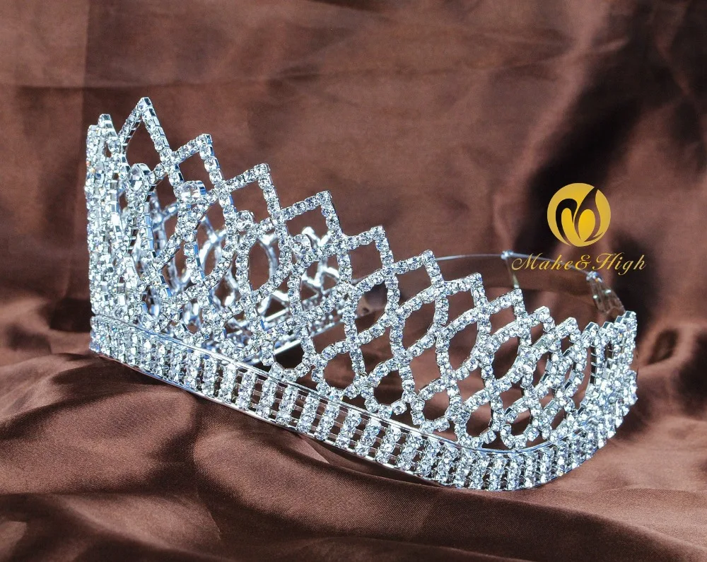 Женские свадебные диадемы 3 5 дюйма прозрачные австрийские стразы контурный