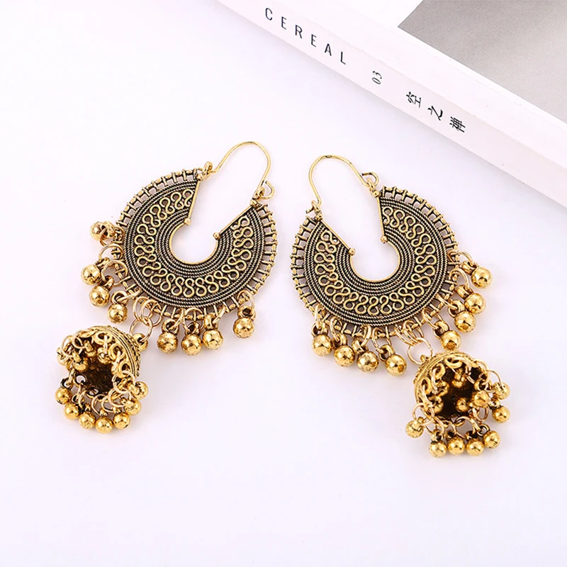 Женские серьги-подвески Lidavi Party в стиле ретро этническом индийском Jhumka Jhumki серьги