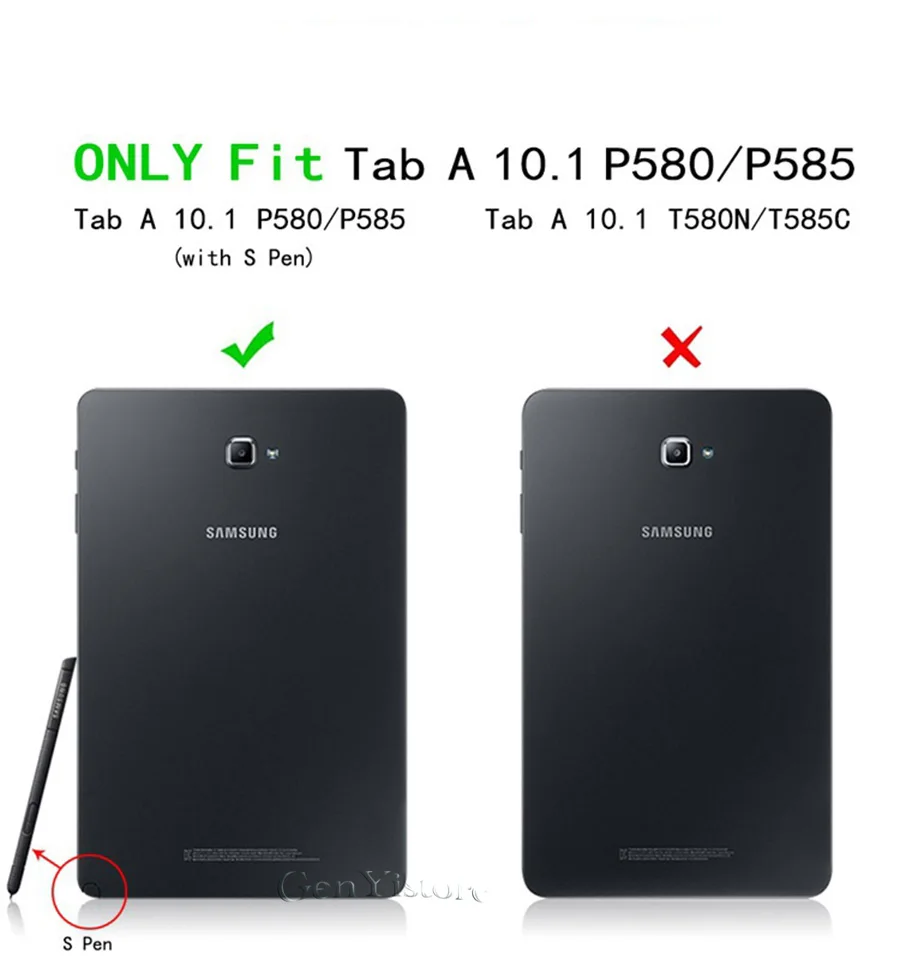 Кожаный чехол для Samsung Galaxy Tab A 10 1 &quotдюймовый P580 SM-P80 P585 Подставка планшета с