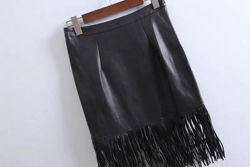 Демисезонный кисточкой шить тонкий юбка пикантные Высокая талия карандаш из