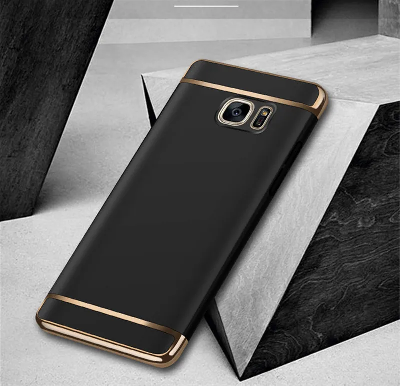 For Samsung Galaxy S7 Edge Case Luxury Hybrid 3 in 1 Plating Matte Scrub Plastic Hard Cover J series |