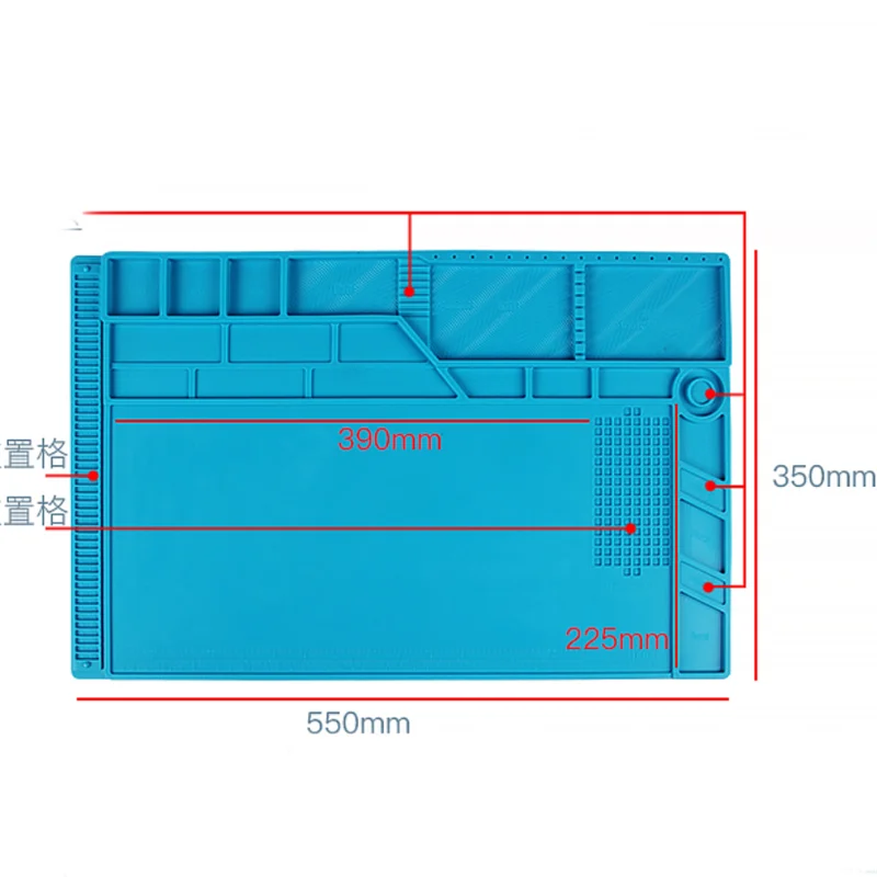 

S-180 Heat Insulation Magnetic Silicone Soldering Pad Mat Desk Maintenance Platform For Phone & PC Repair Station
