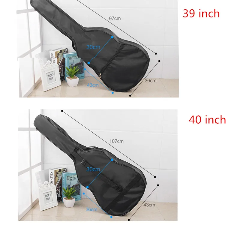 41&quot/38&quotElectric Acoustic Guitar Bag Case Bass Carry Shoulder Straps Waterproof black Musical Instruments Accessories Parts | Спорт и