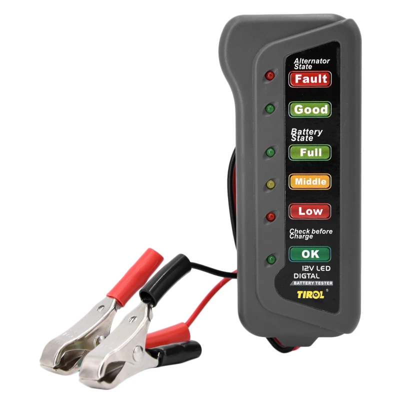 Высокое качество 12V Цифровой Батарея/Генератор тестер с 6 светодиодный свет
