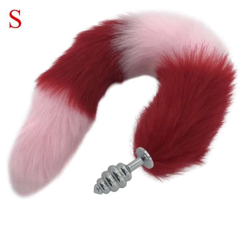 3 Size Thread Anal Plug 40cm Butt Massager Faux Fox Tail Anus Dilator Stopper Toys for Couples H8-173C | Красота и здоровье
