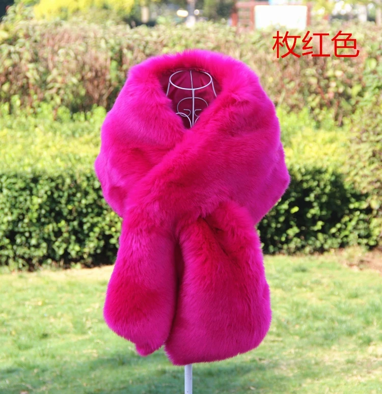 Женский широкий меховой воротник из искусственного меха енота|raccoon fur shawl|fake collarfur