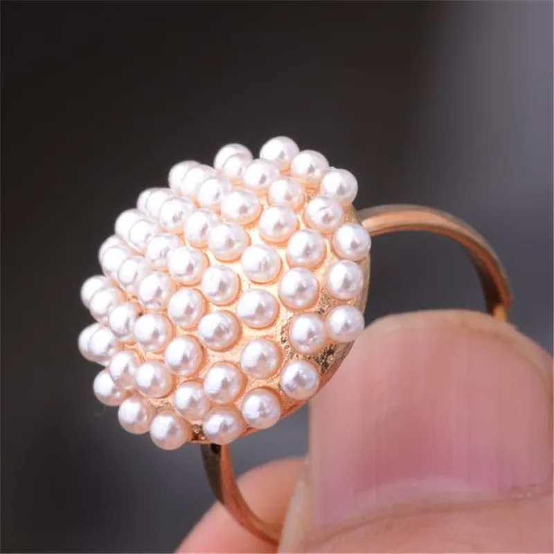 Imixlot романтический модный золотого цвета с искусственным жемчугом круглые