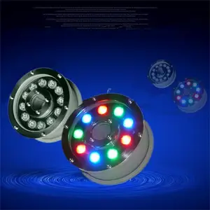 RGB светодиодный подводный светильник 9 Вт для бассейна, пруда, фонтана, аквариума, лампа Водонепроницаемая IP68, освещение 12 В постоянного тока, пульт дистанционного управления