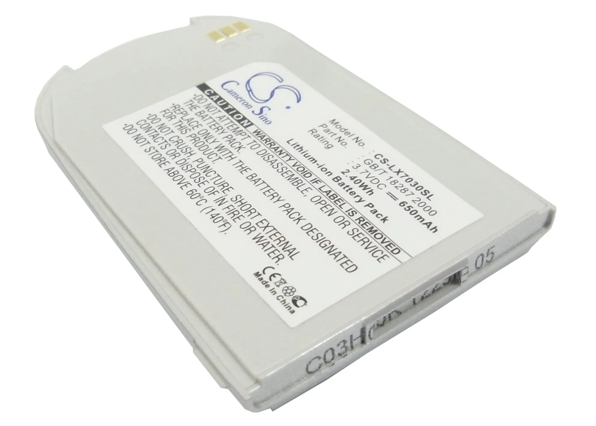 Аккумулятор Cameron Sino 650 мАч для LG 7030 G7030 LG7030|cameron sino|battery forbattery for lg |