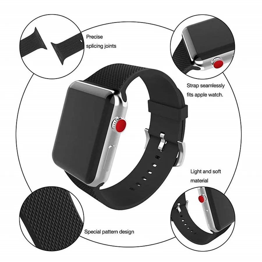 УГЛЕРОДНЫЙ волоконный ремень для Apple watch band 44 мм 40 iWatch 42 38 спортивный браслет 4 3 2 1