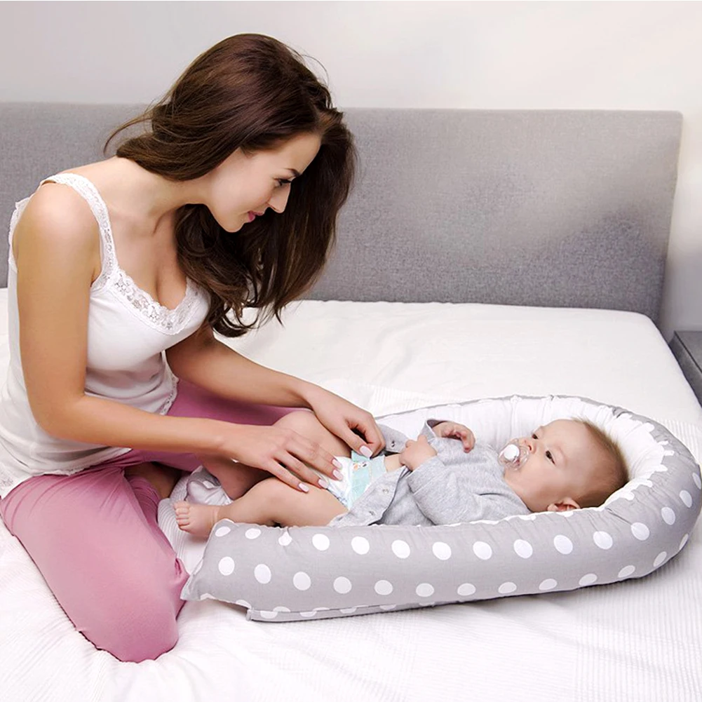  Newly Safe Soft Comfortable Best Protection For Baby Cotton Uterus Bionic Bed Portable Removable And Washable Newborn | Мать и ребенок