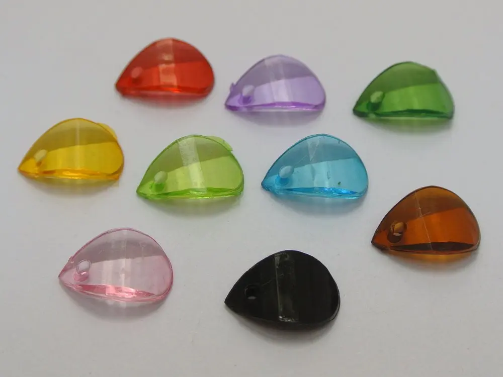 

500 разноцветный прозрачный акриловые подвески в виде лепестков цветов 13x9 мм, ювелирные аксессуары