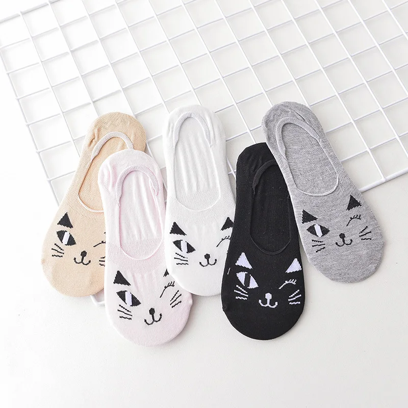 5 пар/упак. хорошее качество милые цветные женские носки тапочки для девочек