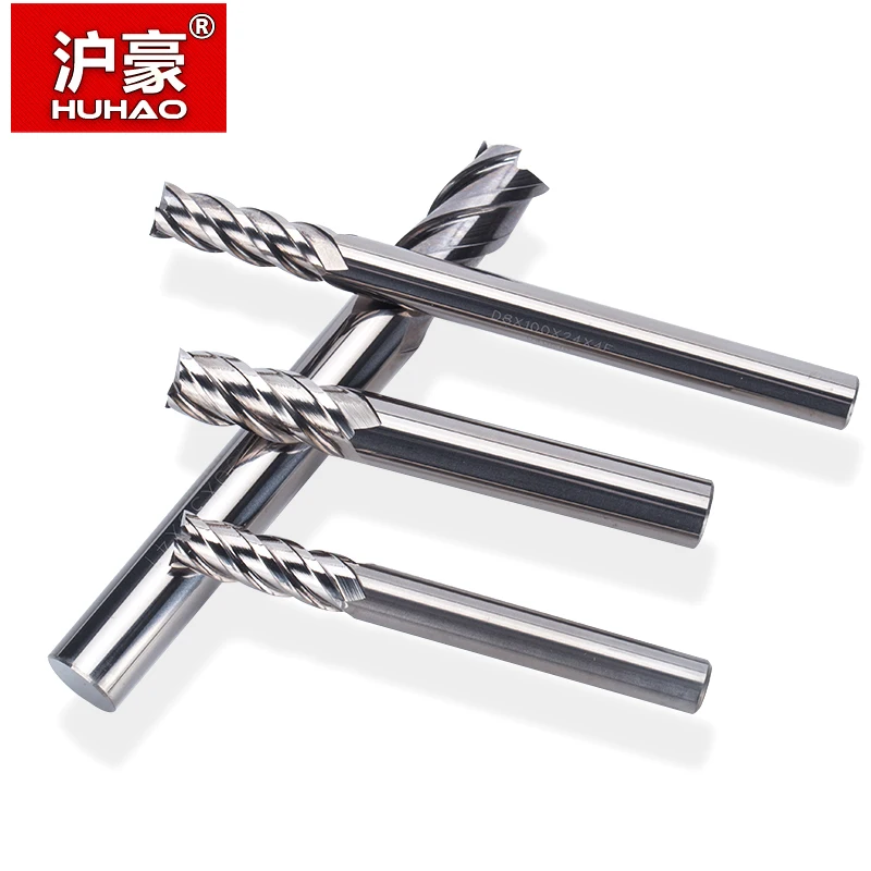 HUHAO 1 шт. HRC 65 Cermet 4 флейты Концевая фреза с винтовыми зубьями CNC Высокая износостойкость фреза для металлической отделки стали