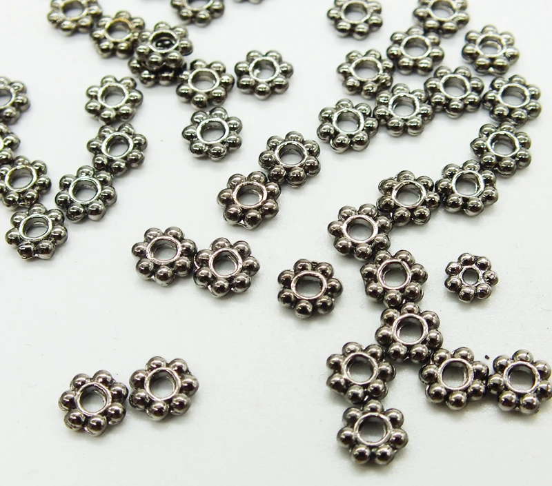 5000 шт. круглые металлические бусины-разделители для ювелирных изделий 4/6/8 мм |