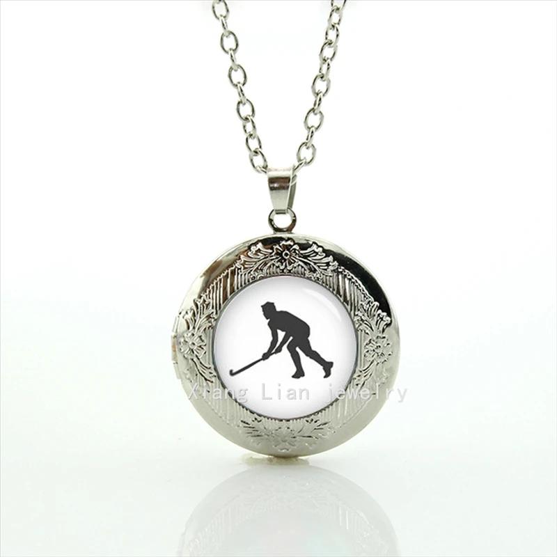 2017 Collares Collier роскошный новейший стеклянный кабошон медальон ожерелье хоккейный