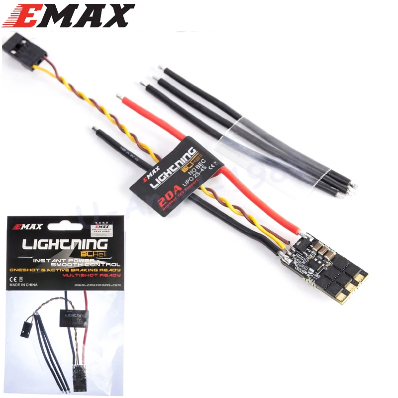 1 шт. EMAX BLHeli lightning 20A ESC для QAV250 280 270 квадрокоптера FPV мультикоптера|20a esc|emax blheliesc 20a |