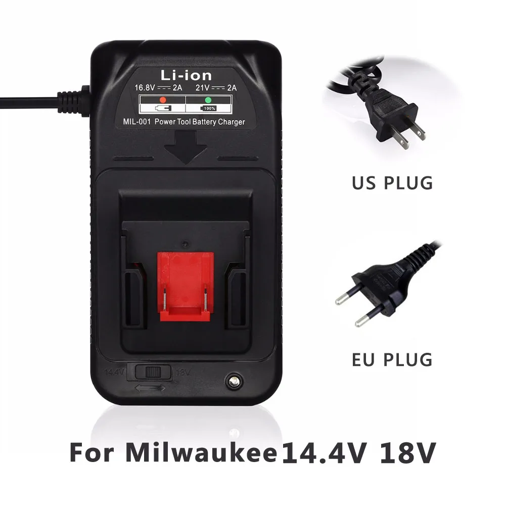 14 4 В 18 литий ионный Батарея Зарядное устройство для Milwaukee Мощность инструмент 48 11