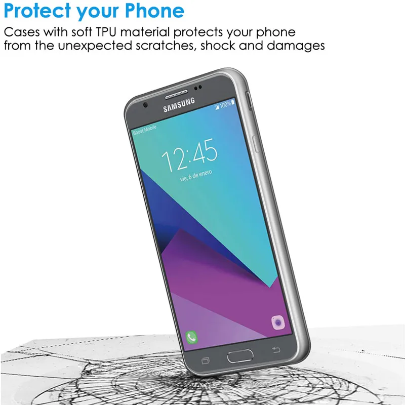 Qosea For Samsung Galaxy J7 J3 2017 Case Slim Silicone Anti-knock Soft TPU Transparent 2018 Protective Cover Coque |