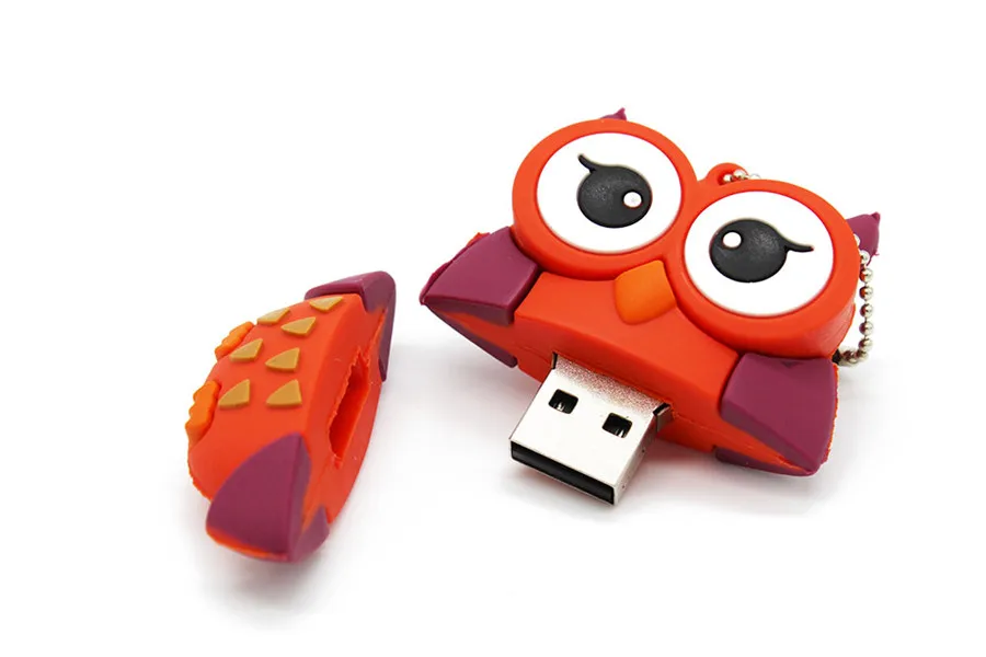 Usb флеш-накопитель KING SARAS 64 GB с мультяшным пингвином совой лисой usb 2,0 4 GB 8 GB 16 GB 32 GB флешка, подарок