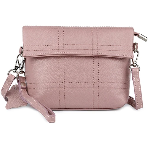 Pink COMFORSKIN Премиум коровья кожа Лоскутные женские сумки через плечо модные геометрические маленькие размеры сумки Bolsas Feminina - Цвет: Pink