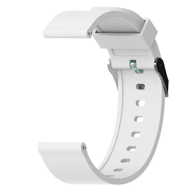20 мм общий мягкий силиконовый ремешок для часов Huami Amazfit Bip/Pebble Time/Withings сталь HR Смарт часы браслет ремешок - Цвет ремешка: white