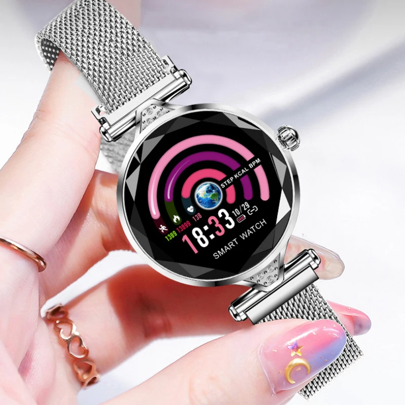 Женские часы с цветным экраном Женский умный Браслет пульсометр кровяное