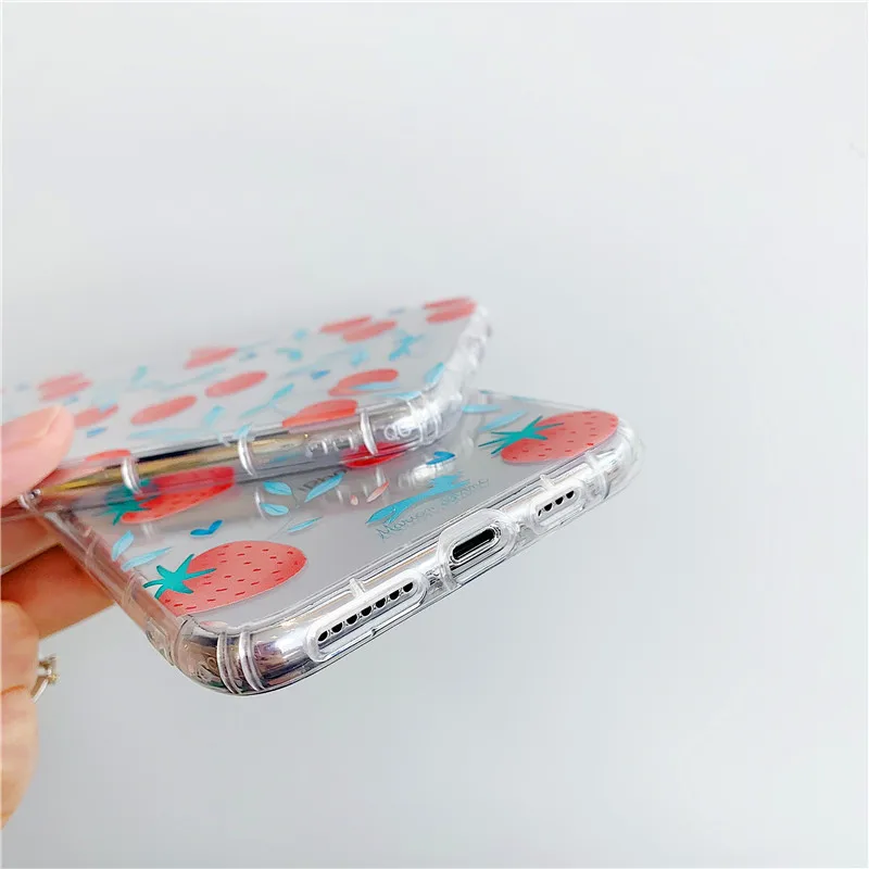 Вишня клубника телефонные чехлы для iPhone 6 6s 7 8 X XS max XR чехол мягкий прозрачный
