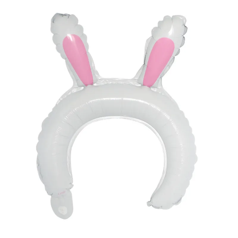 Bunny 10 шт. симпатичная тиара в виде животных, повязка на голову, фольгированный шар, лягушка, панда, лиса, детский душ, день рождения, свадьба, вечеринка, детские игрушки, украшение - Цвет: Bunny
