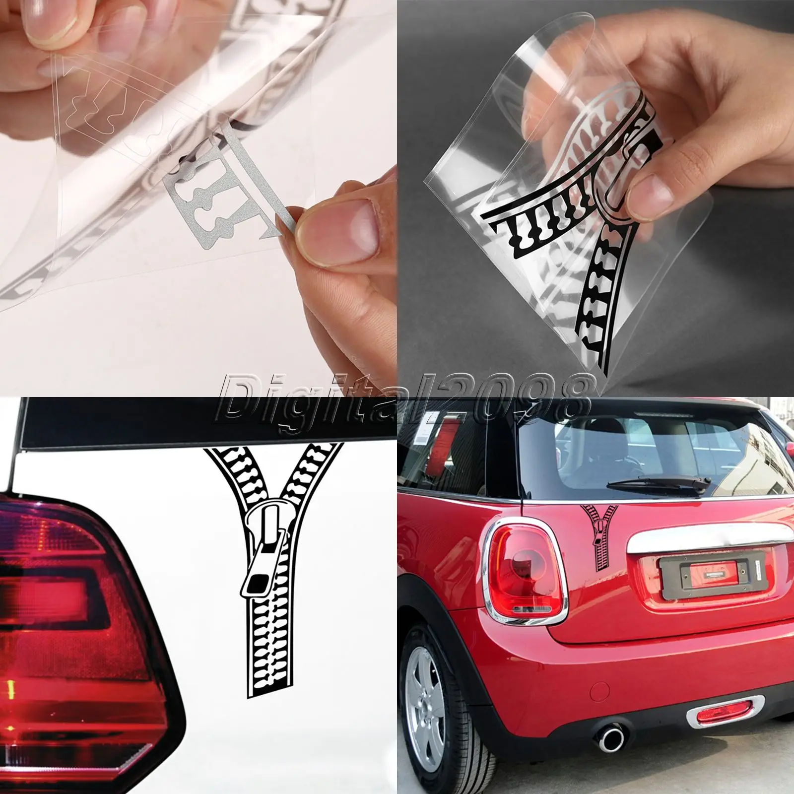 Yetaha графический стикер на молнии для автомобиля креативный мотоциклетные