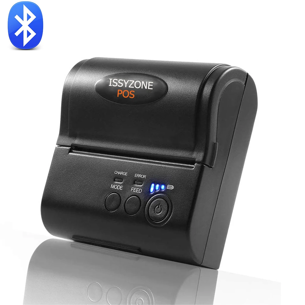 IssyzonePos Bluetooth Android iOS термопринтер Мини 80 мм чековый принтер штрих-код мобильный принтер Бесплатный POS приложение билетов розничная торговля
