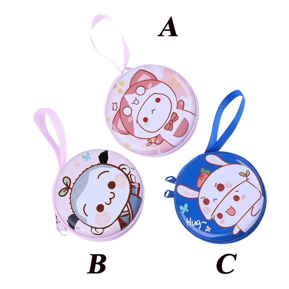 Женский кошелек OCARDIAN короткий с милыми мультяшными элементами круглая сумочка