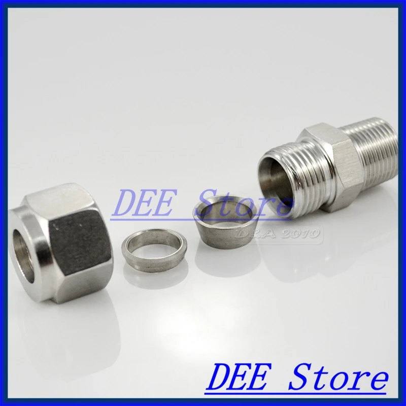3 шт. 1/8 &quotBSP x 4 мм Двойные наконечники Трубные Фитинги Резьбовые соединители из