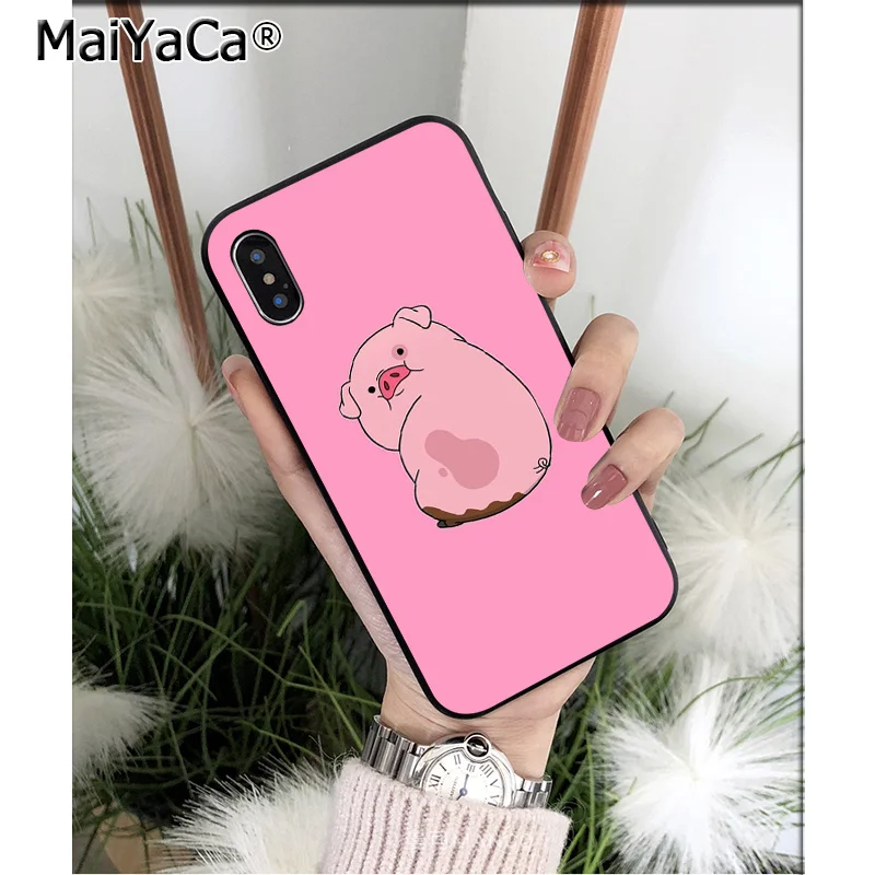 A15 MaiYaCa Гравити Фолз Waddles милый поросенок Силиконовый ТПУ мягкий черный чехол для телефона для Apple iPhone 8 7 6 6S Plus X XS MAX 5 5S SE XR - Цвет: A15