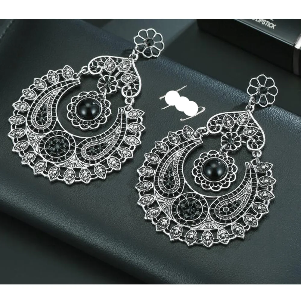 Retro Hollow Out Geometric Women Earrings Trending Water Drop Round Shape Vintage Streetwear Korean Fashion Accessories | Украшения и