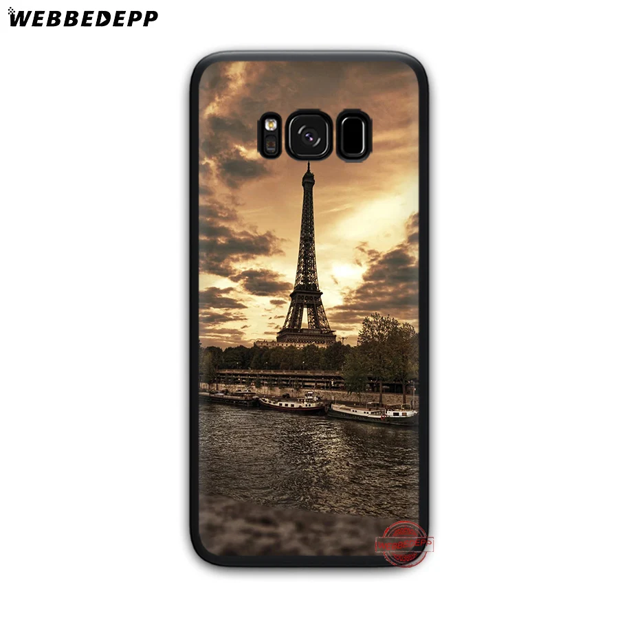 WEBBEDEPP The Eiffel Tower Paris love Soft TPU Case for Samsung A3 A5 A6 A7 A8 A9 S6 S7 Edge S8 S9 S10e J6 Plus Note 8 9 | Мобильные