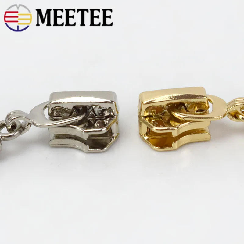 10 шт. Meetee 5 # металлические сумки пулеры на молнии для одежды с автоматическим
