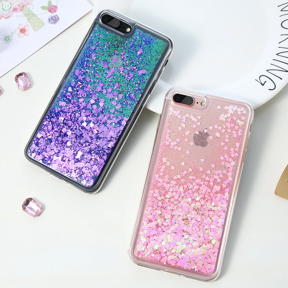 Блестящий жидкий зыбучий песок чехол для телефона iPhone XS Max XR X 8 7 Plus блестящий 5 5S SE 6