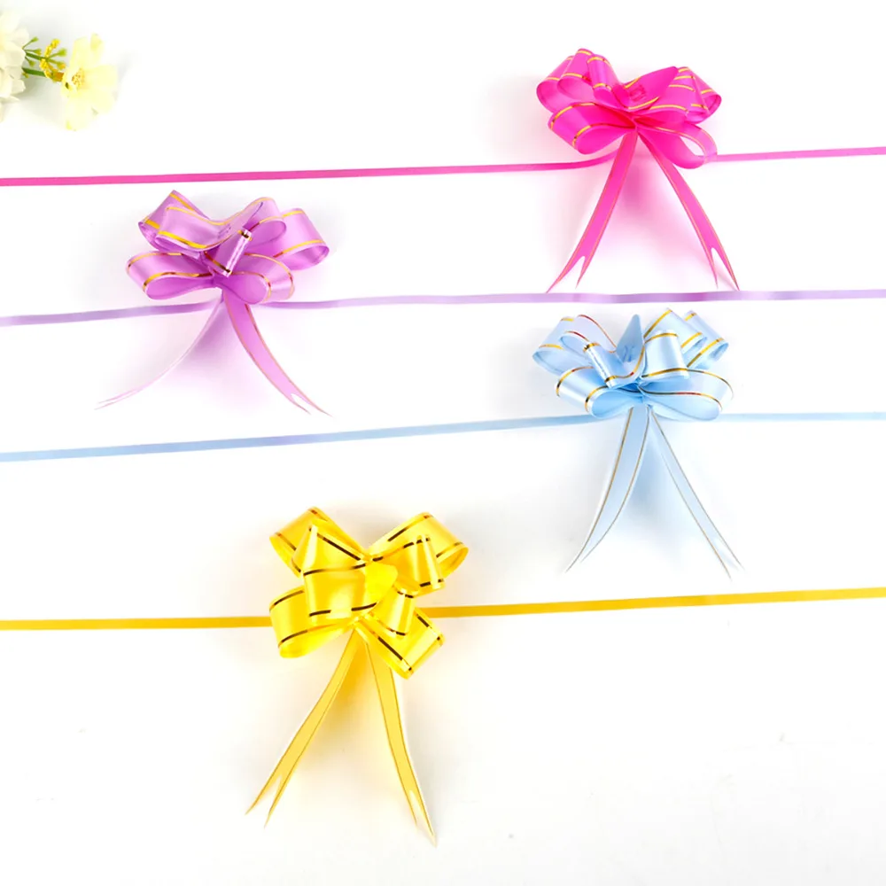 Новое поступление 10 шт./лот тянущийся бант лента цветок подарочная упаковка