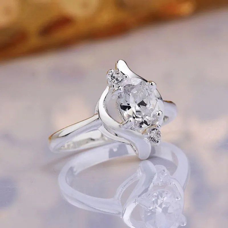 Посеребренная кольцо стерлингового серебра--Jewelry Кольцо заводские цены моды