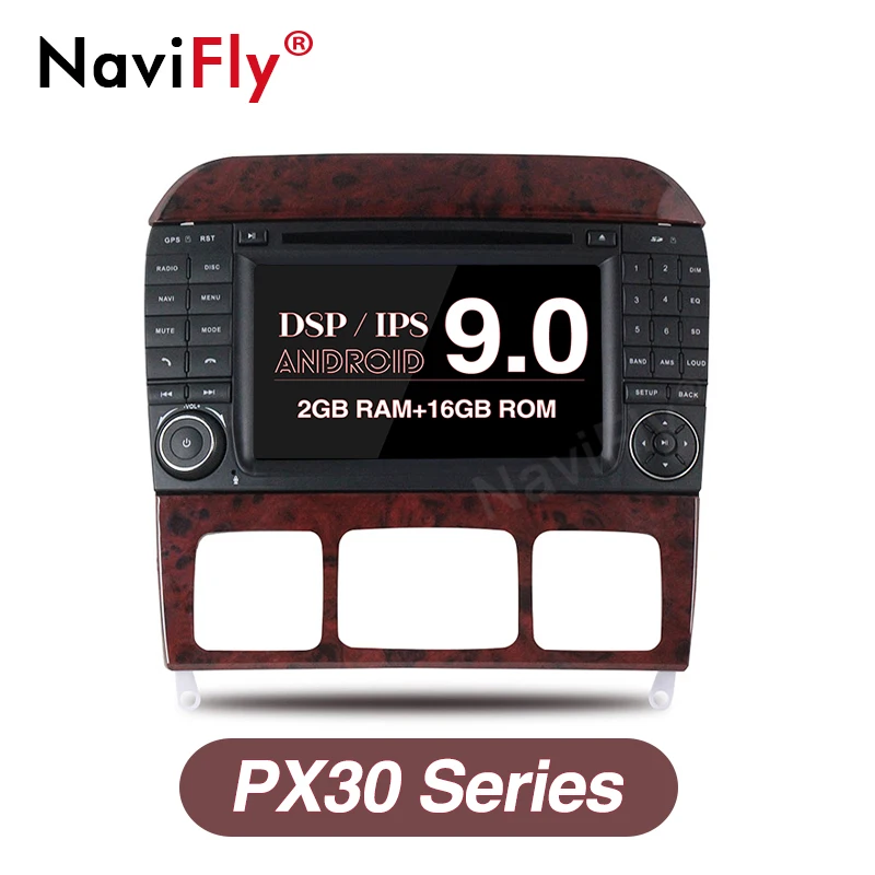 NaviFly IPS экран DSP Android 9 0 2din мультимедиа для Mercedes/Benz S Class W220 S280 S320 S430 S500 S55 W215 CL600