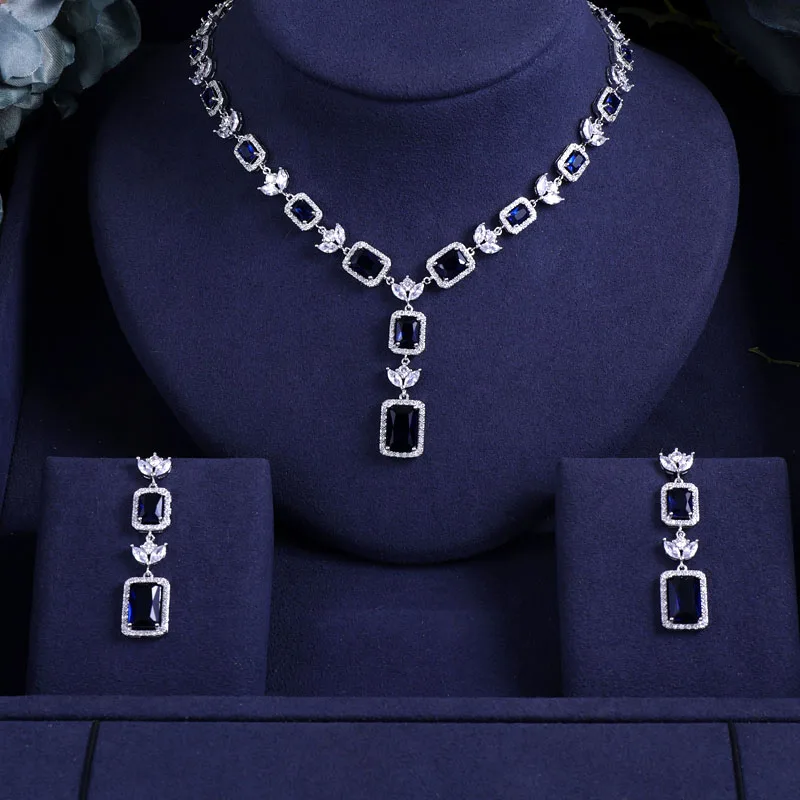 janekelly Nigeria 2 pcs Bridal Zirconia full jewelry sets For Women Party Luxury Dubai CZ Crystal Wedding Jewelry Sets | Украшения и