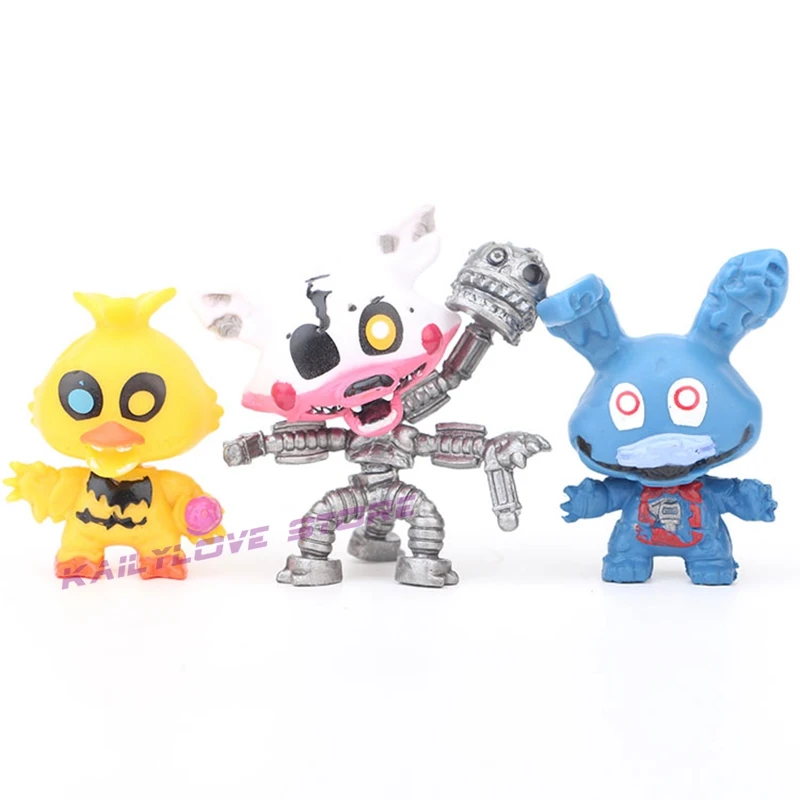 Newest 24 Pcs/Set FNAF Five Nights At Freddys Freddy toys 5-7cm Bonnie Foxy Fazbear Bear PVC Action Figures Party Gift | Игрушки и хобби