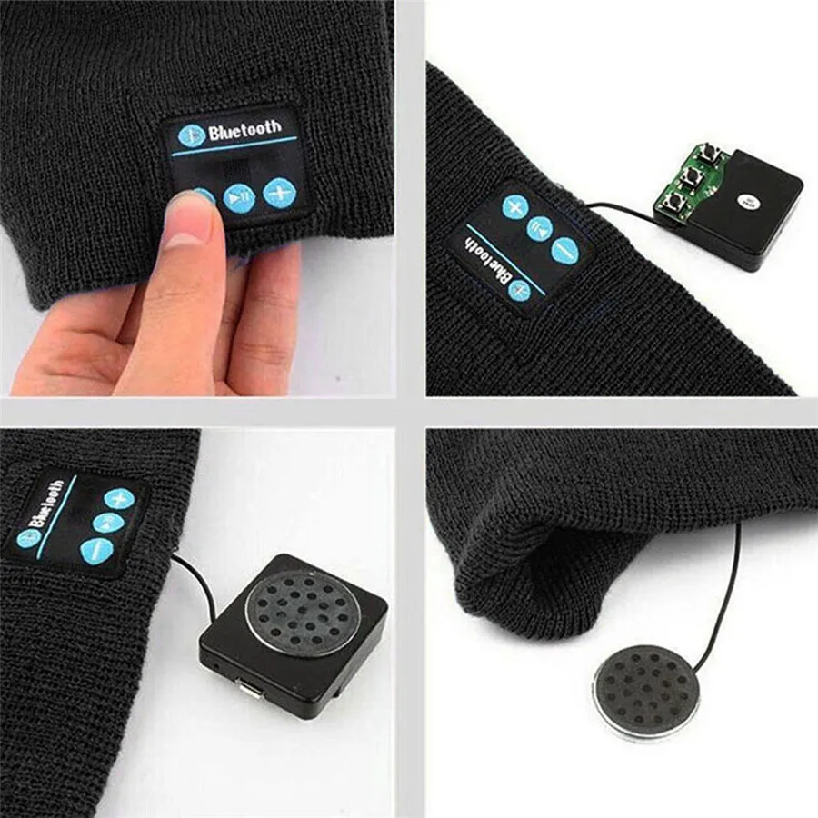 6 цветов беспроводные Bluetooth наушники шляпа гарнитура Музыкальная с микрофоном